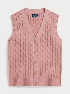 Polo Ralph Lauren Cable Knit Cotton Sweater- Vest